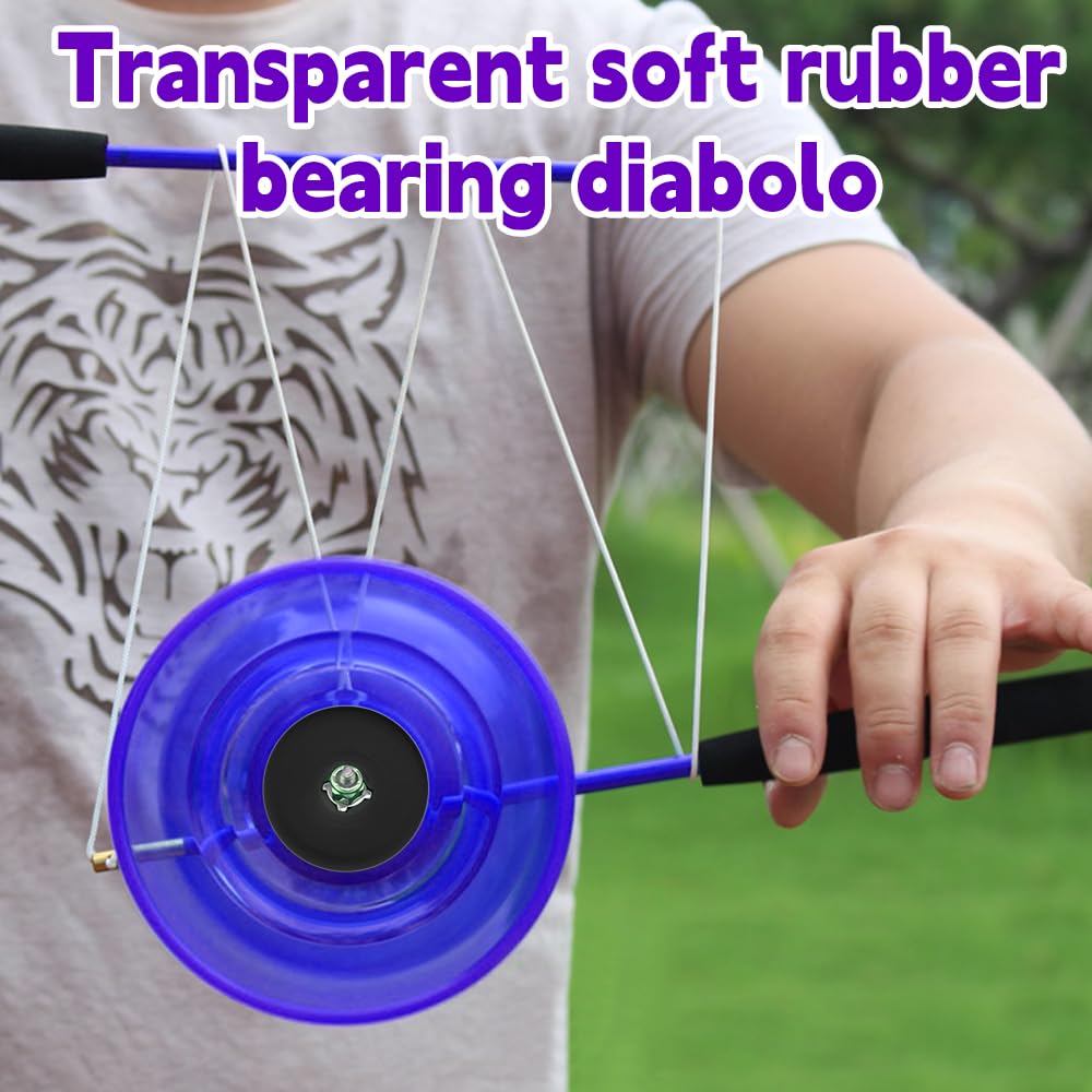 LED Diabolo Mit Kugellager, Diabolo Leuchtend Im Dunkeln, DiaboloMit Kugellager Kinder, LichtDiabolo, Diabolos Freizeitsport Jonglier-Set, Freilauf Zirkus Spielzeug Für Kinder & Erwachsene
