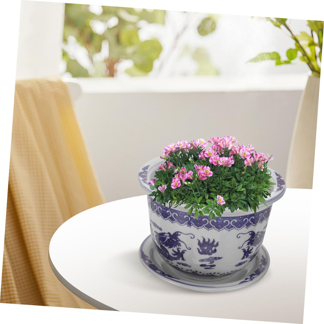 Fioriera Ceramica Decorativa Per Piante Grasse Vaso Ceramica Per Piccole Succulente Con Vassoio Design Nordic Per Casa e Ufficio