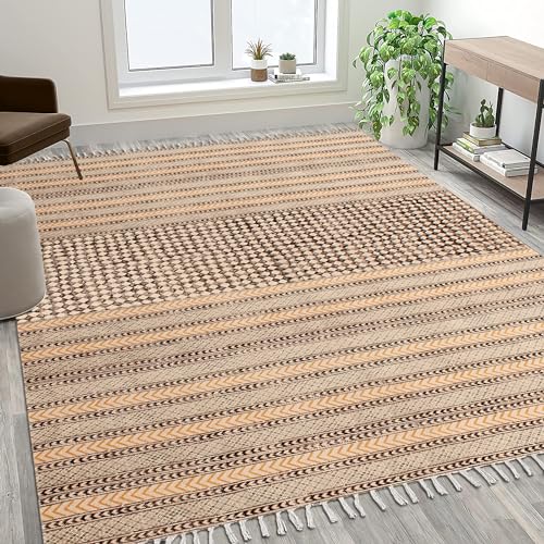 Tapis carrés Kilim en coton pour petite chambre à coucher - 3