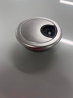 Brushed Silver Metal Desk Grommet, 67mm / 2.63 inches