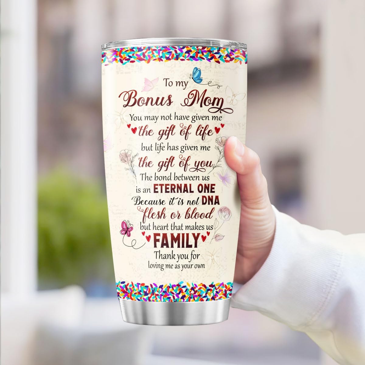 Mom Gifts, Tumblers Mothers Mother Women Coffee Ever Handle Mama Day Cups Insulated Funny For, Tumbler 20 Oz With Lid And Straw, Best Bonus Mom - Image 3