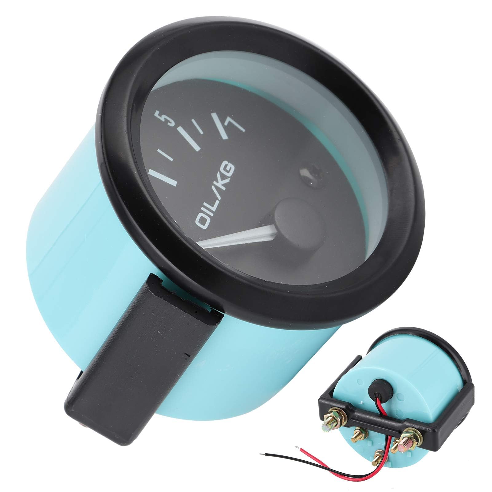 Kit manometro olio, manometro olio universale 12V 0-7 kg/cm² Strumento per auto diametro 52 mm con sensore LED bianco