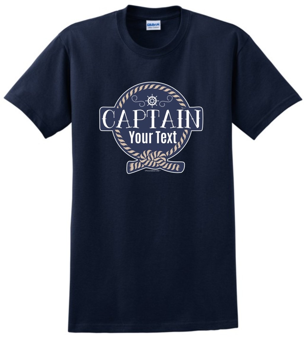 Personalized Boat Captain Sailing Boating Custom T-Shirt