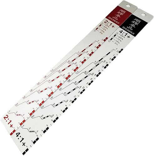 Escala de medición de pintura de coche, regla de mezcla 21 y 41, fácil mezcla, aleación de aluminio, color de revestimiento de automóvil para