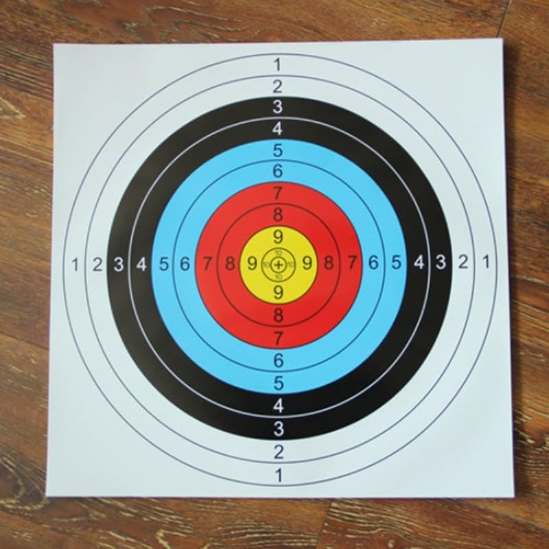 10 pezzi di carta bersaglio per arco e freccia shoo ting training, 10 * carte bersaglio 60 * 60 * 0,1 cm