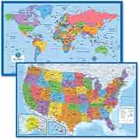Amazon.co.jp: 子供用世界地図 ブルーオーシャン アメリカ地図 2