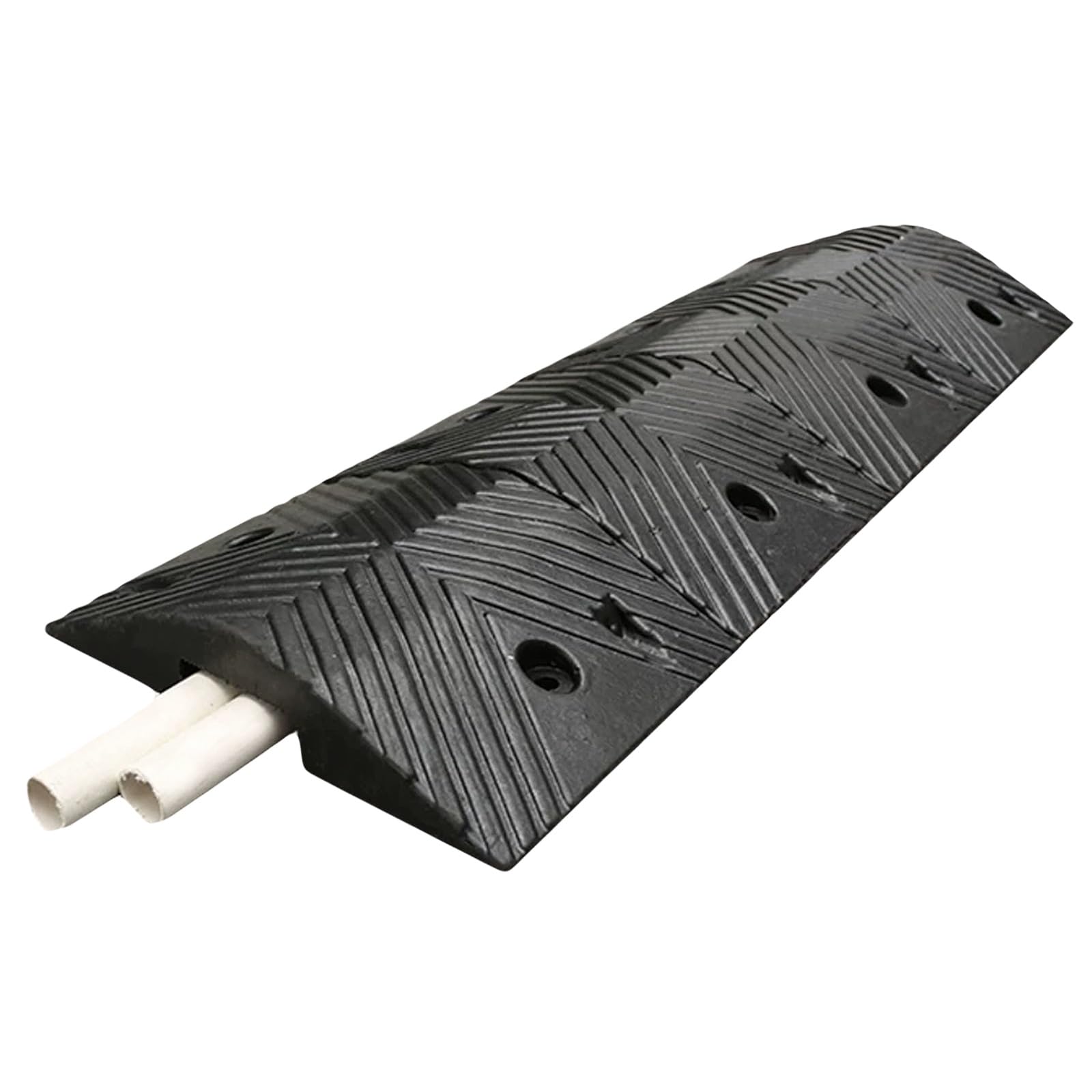 Pasacables Suelo de Goma de 10T/22046lbs Protector Cable de 1 Canal para Supermercados Domésticos Fábricas Almacenes(5 * 5cm/2 * 2in)