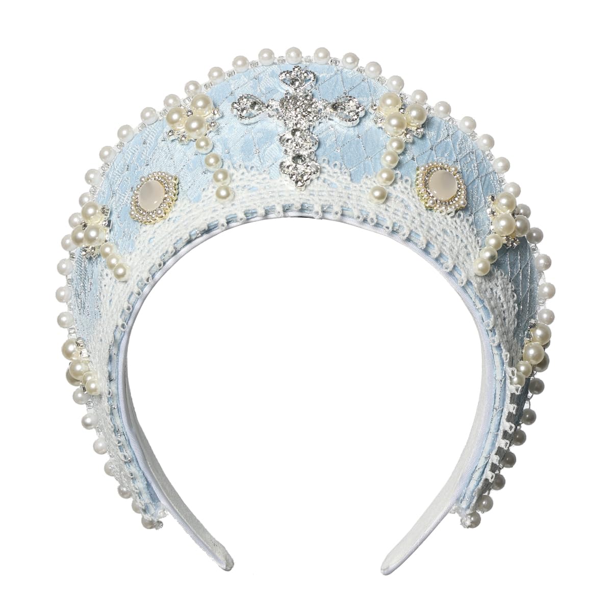 BPURB Anne Boleyn Headband Elizabethan Victorian Royal Coronet Hood Tiara Hat Medieval Renaissance Tudor Queen Headpiece for Women โ image 1