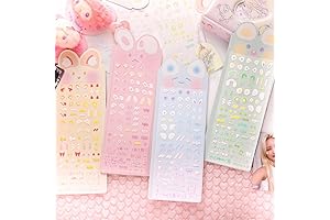 4Sheets Korean Deco Stickers Kpop Stickers for Photocards Cute Stickers Kawaii Rabbit...