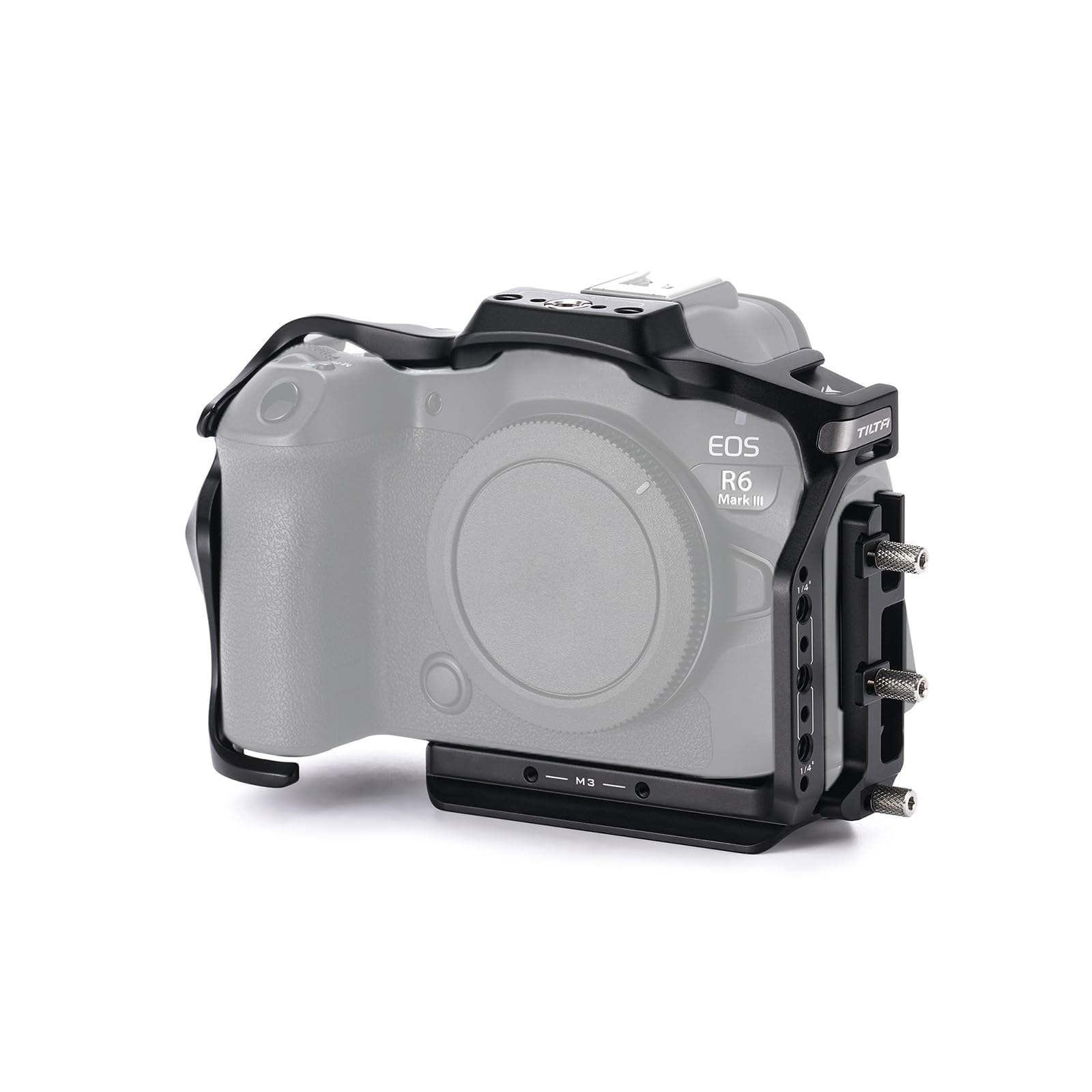 Tilta Camera Full Cage Kit Compatible with Canon R6 Mark III & R5 Mark II | Protective Full Camera Cage with Cable Clamp, ARCA Bottom Plate & 1/4"-20 Threads | Black