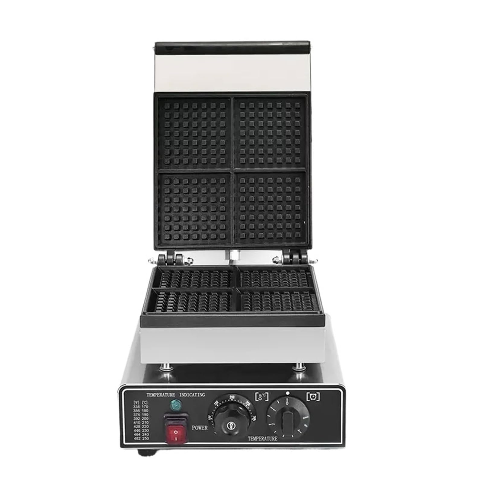 Macchina For Waffle Commerciale 4 Pezzi, Forma Quadrata, 1600 W, Piastra For, Rivestimento Antiaderente, For Il Pane All'uovo Un'esperienza Cottura Facile Intoppi(5 Point)