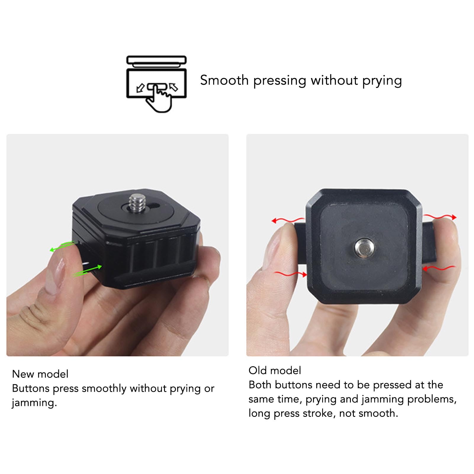 ULANZI Système De Libération Rapide Amélioré à Griffe, Plaque à Dégagement Rapide Avec Interface Arca, Compatible Avec Stabilisateur De Cardan Reflex Numérique, Trépied, Monopode Coulissant