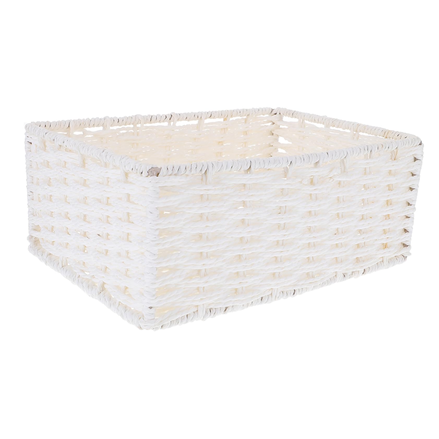 Alipis Storage Box Handwoven Shelf Basket Desktop Organizing Woven Basket Decor Baskets Vanity Trays Towel Trays Tablescape Decor Wooden Decor Hamper Paper Rope Decorations White Perfume