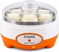 Máquina de Iogurte Elétrica, Laranja, Yogurtmaker, Preparo de Iogurte Caseiro 220V