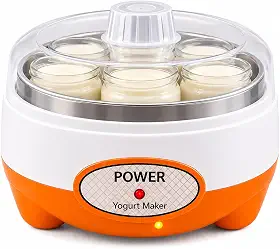 Máquina de Iogurte Elétrica, Laranja, Yogurtmaker, Preparo de Iogurte Caseiro 220V