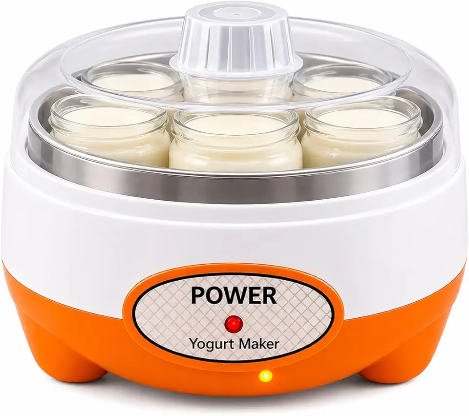 Máquina de Iogurte Elétrica, Laranja, Yogurtmaker, Preparo de Iogurte Caseiro 220V