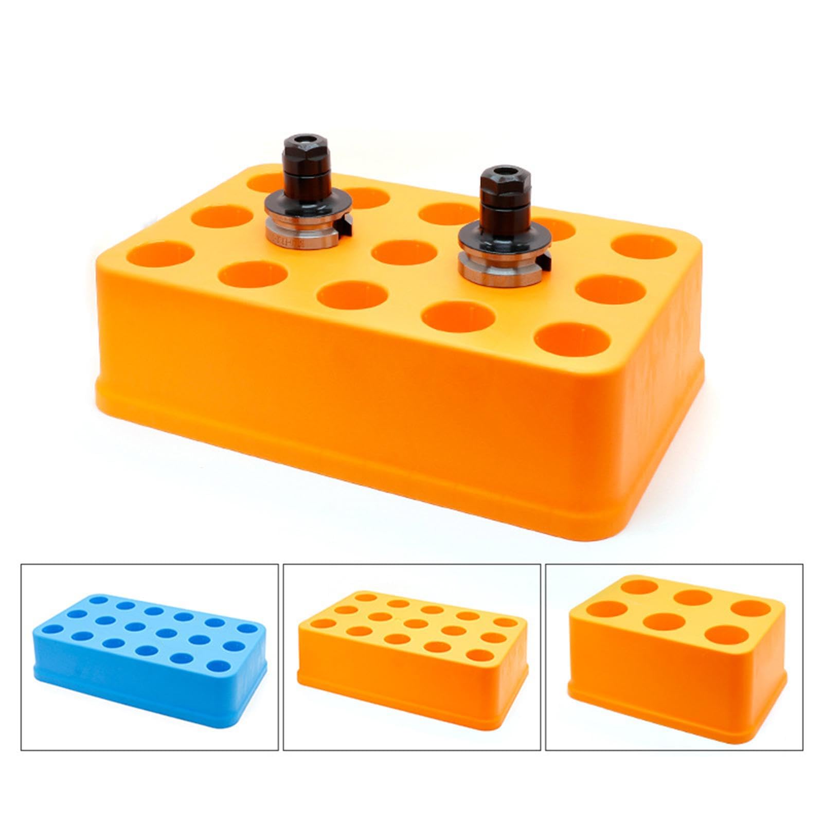 Garende CNC Tool Holder Organizer for Drilling Bits and Milling with Storage Capacity, for BT30 Yellow