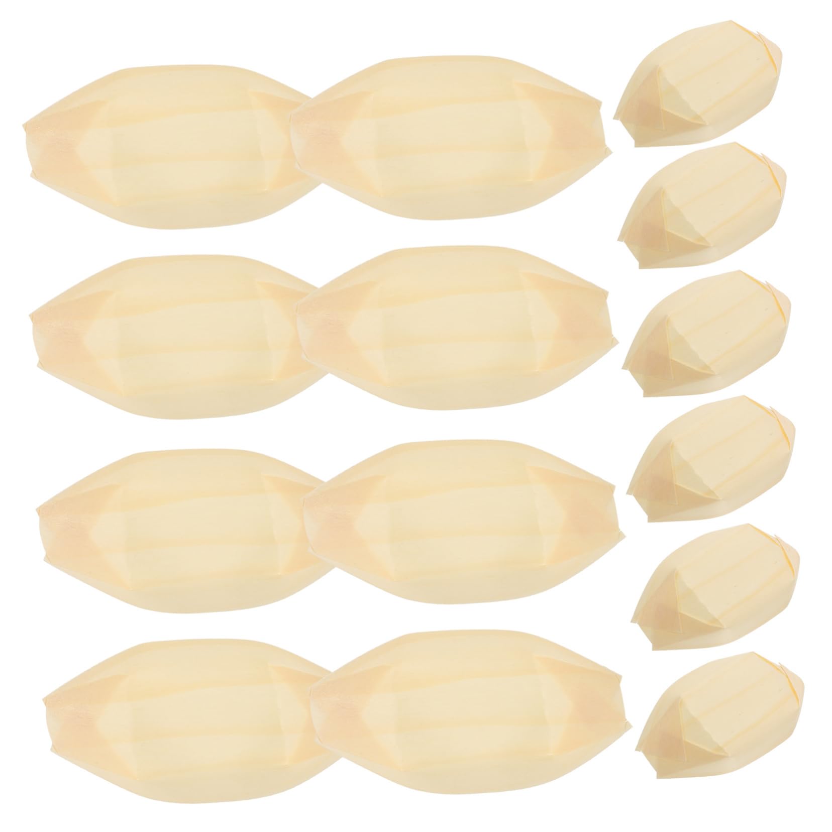 BEBEMOKO 50pcs Kraft Paper Food Trays Disposable Serving Boats for Appetizers Fries Bbq and Snacks for Parties Events Catering and Food Stands