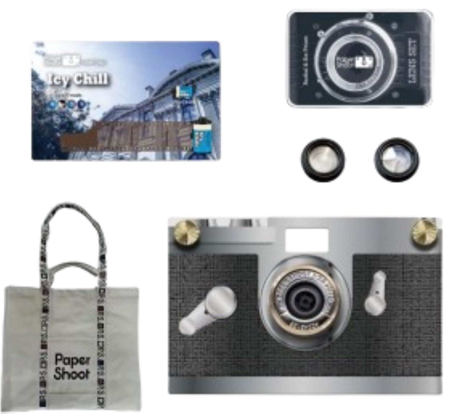 Accessory Bundle 3 - Tote Bag with ICY Chill Filter Card, 6 Prism & Radial Lenses, Old Classic Black Case - Perfect for Camera Protection and Enhanced Photography Effects