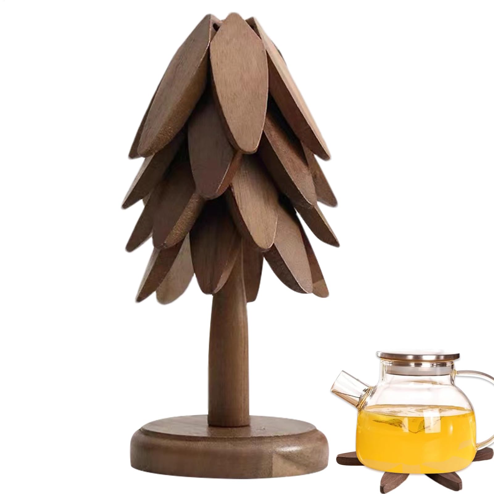 Support en bois pour assiettes chaudes et plats de cuisine