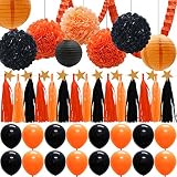 41pcs Party Decorations Supplies Kit - Paper Lanterns Balloons Tassels Hanging Garland Banner Tissue