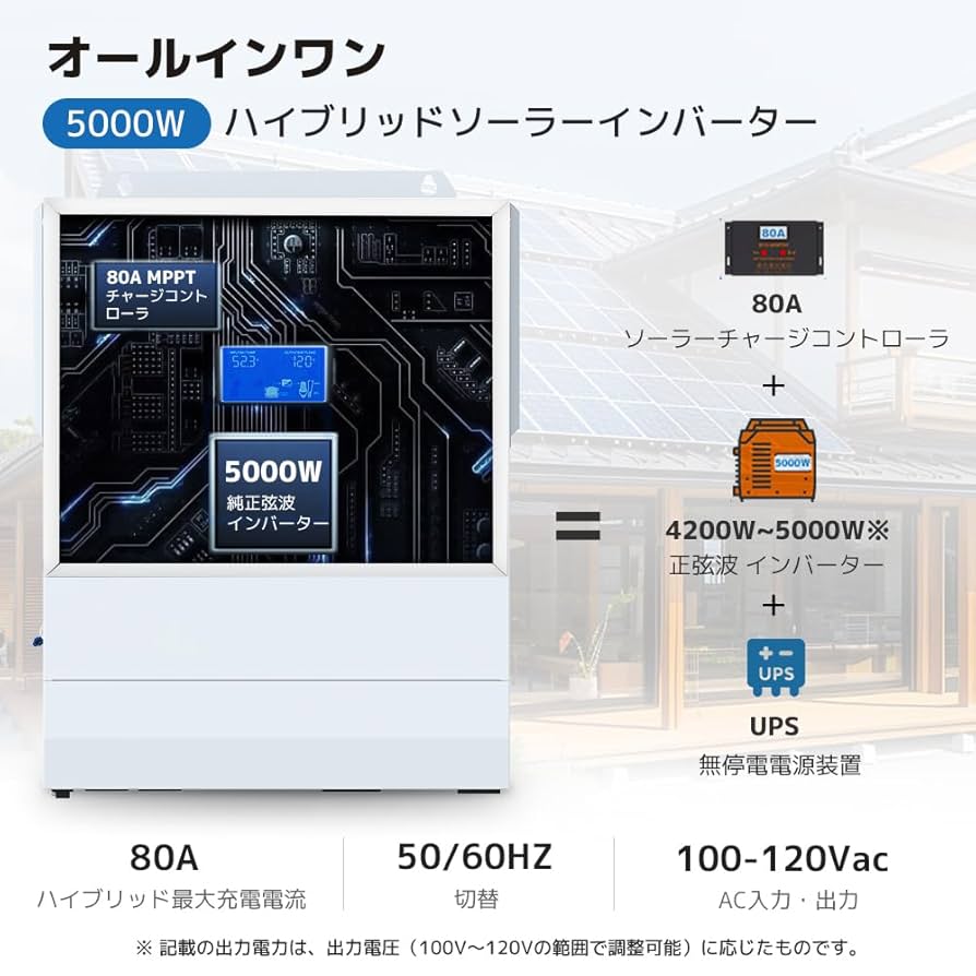 LVYUAN(リョクエン) 　HF4850U80-H ハイブリットインバーター LVYUAN 3000W単相二線式ハイブリッド インバーター - LVYUAN