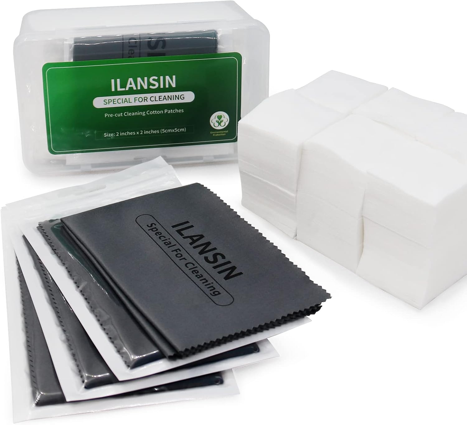 ILANSIN 1500PCS Gun Cleaning Patches + 4PCS Gun Cloths,2
