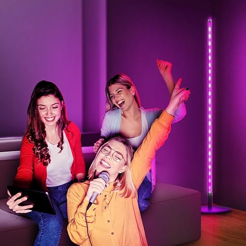 Miniatura 11 de Feit Electric Lámpara de pie inteligente de 42 pulgadas que cambia de color, RGBW, lámpara de pie LED WiFi, sincronización de música, funciona con