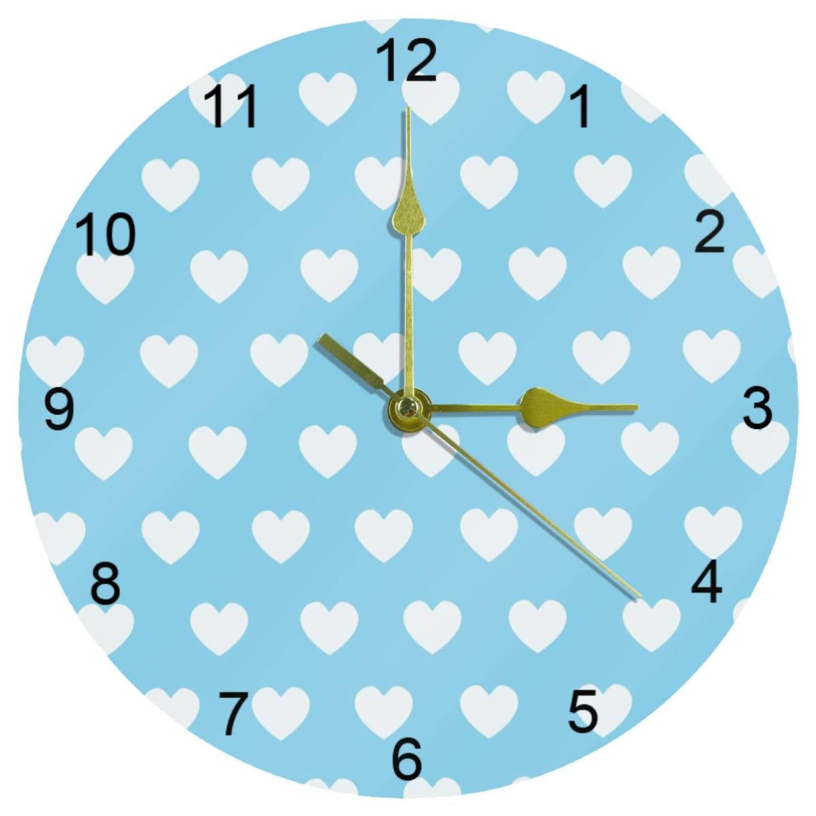 Horloge murale de voyage nautique silencieuse sans tic-tac bleue