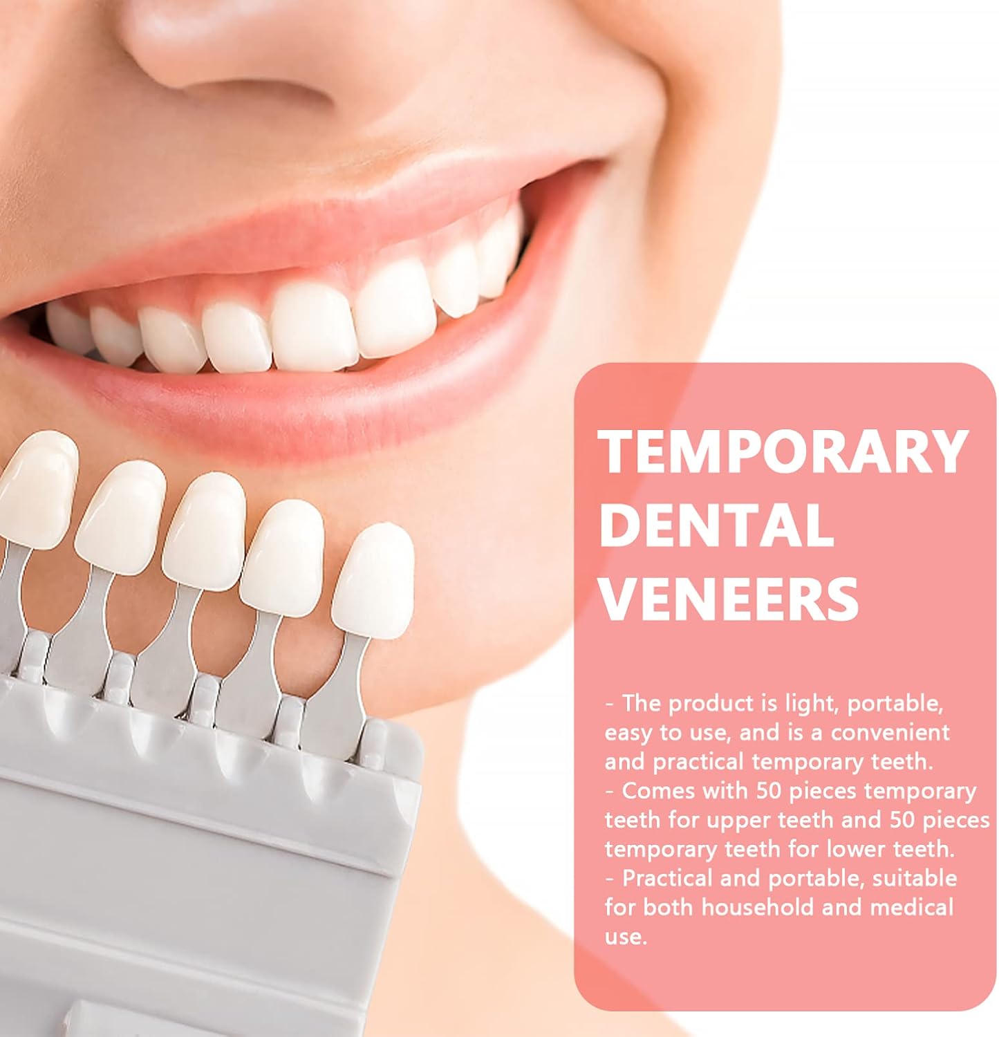 Healifty 100PCS/ Set Temporary Tooth Repair Kit Teeth Veneer Repair Kit