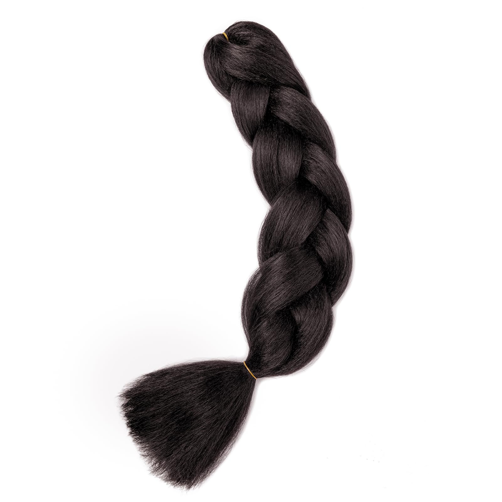 Gairyan Extensiones de Pelo Trenzas Africanas 1 Paquete 24" Pelo Sintetico Para Trenzas Natural Crochet Braiding Hair (Marrón Oscuro) — view 5