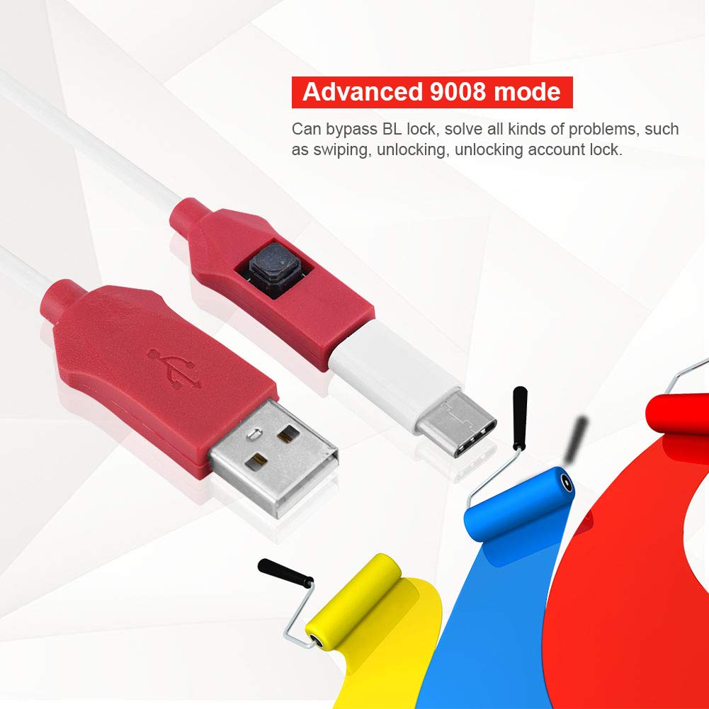 VGEBY Câble Flash Profond, Micro Tourne la Ligne de Brosse D'adaptateur de Type C 9008 à Port Ouvert pour L'ingénierie des Serrures BL pour Smartphone avec Processeur Qualcomm