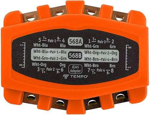 Paladin Tools Adaptador modular PA1902 RJ45, 8 vías LAN CAT4-CAT6 RJ45 Contactos de cobre con muescas (modelo 2023)