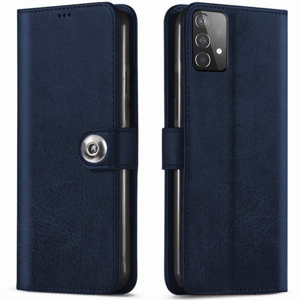 TheGiftKart Flip Cover Back Case for Samsung Galaxy A52 / A52s 5G | Inside Pockets & Inbuilt Stand | Leather Finish Style | Designer Button Flip Back Cover for Samsung Galaxy A52 / A52s 5G (Blue) (B08ZJGKK2V) Amazon Price History, Amazon Price Tracker