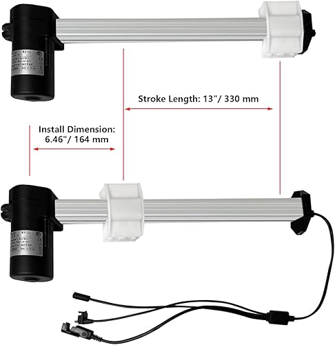 Miniatura 4 de Motor reclinable eléctrico de repuesto con cable modelo ML8-233 Actuador lineal para sofá, silla elevadora, sofá, asiento de masaje, aluminio