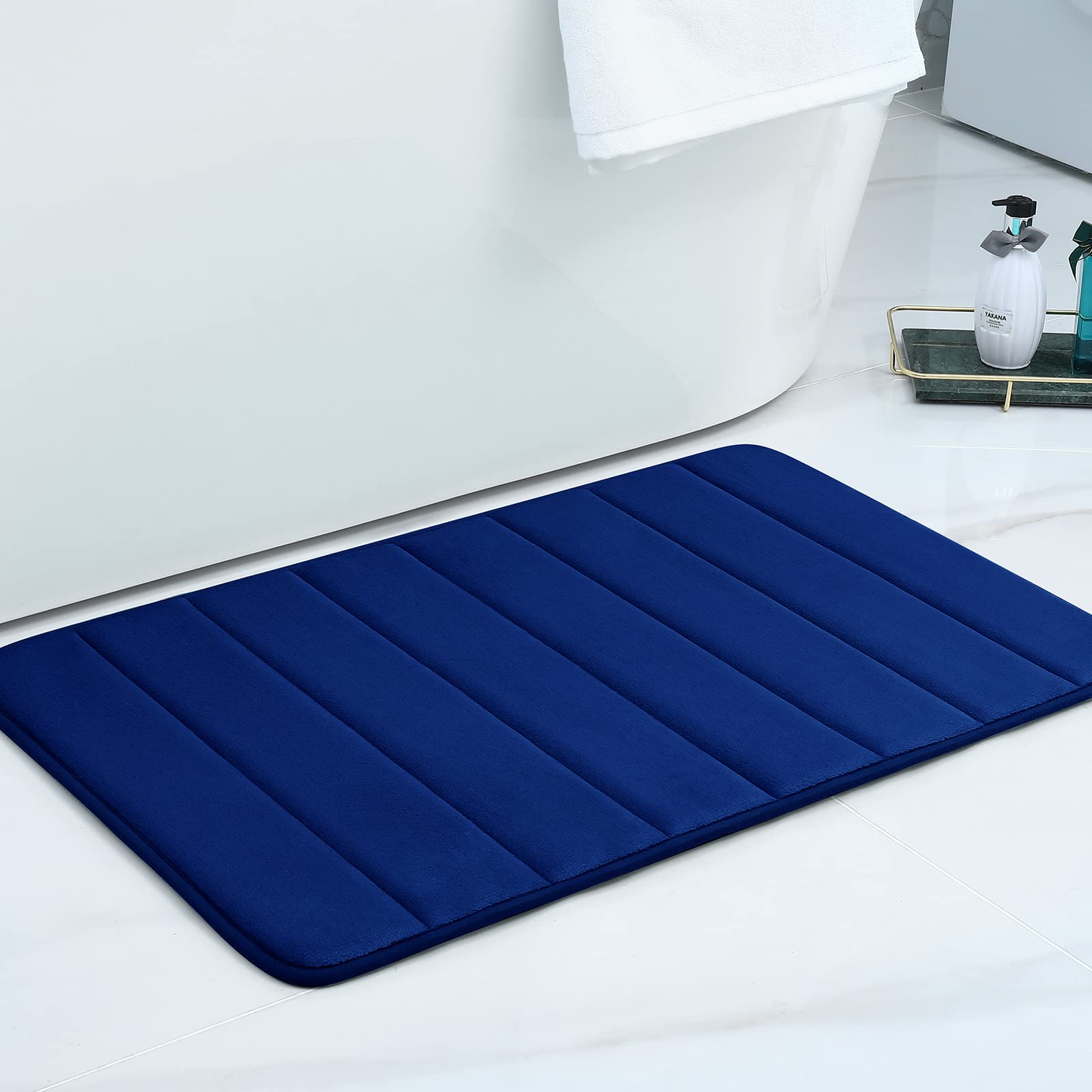 Colorxy, tappetino da bagno in memory foam, morbido e assorbente, antiscivolo, grande tappeto da bagno per cucina e bagno 20"x32"/50x80 cm Allegro