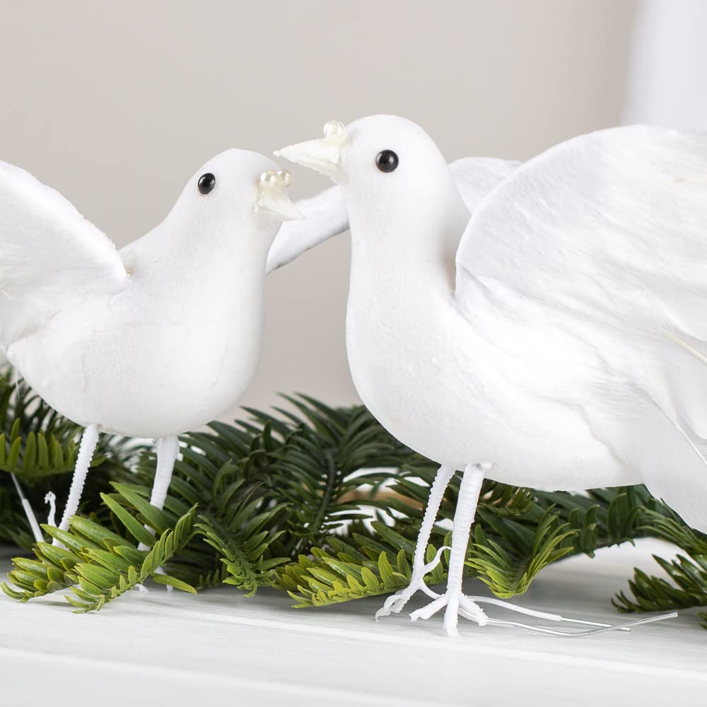  バード　 Dove Amazon.com: Factory Direct Craft Pair of 2 Artificial Open Winged
