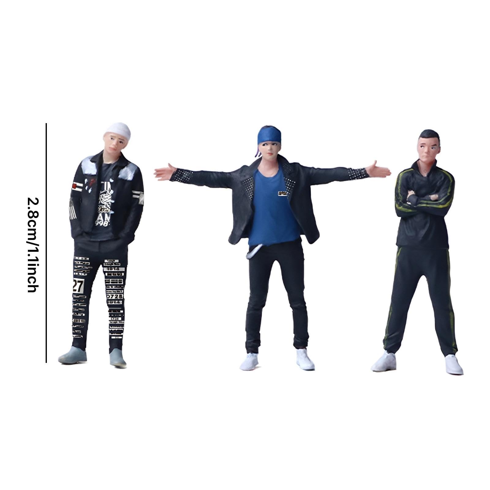 3 Personaggi in 1/64 per Diorami da Tavolo E Oggetti di Scena per Foto.