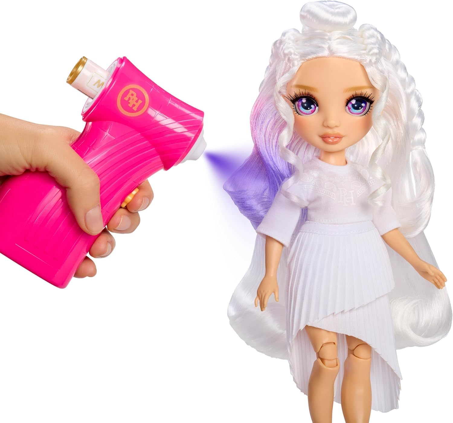 Rainbow High Air Brush & Create, 1 DIY Fashion Doll with Airbrush Market Kit, Washable Rainbow Markers, Long Hair - Image 3