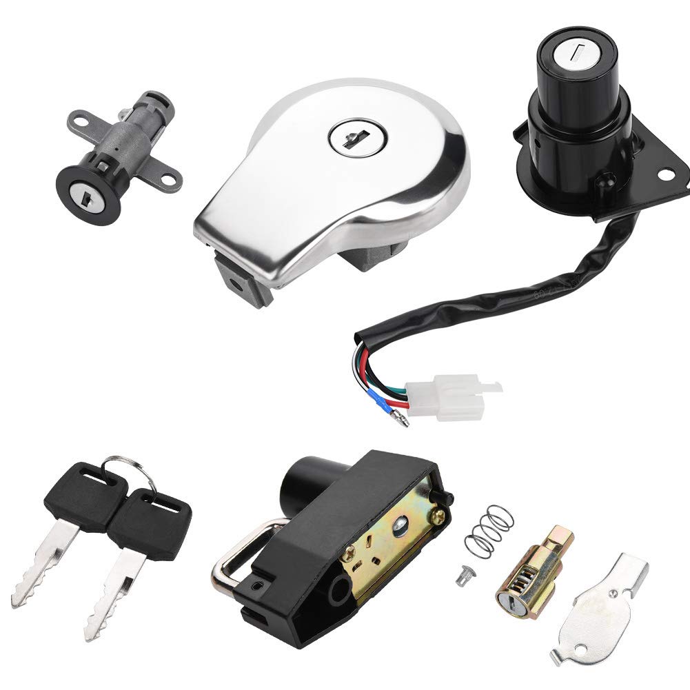 Cerradura de motocicleta, cerraduras profesionales para motocicleta, cerradura de interruptor de encendido, cerradura de dirección, cerradura de tapa de tanque de combustible, cerradura de casco, ajus