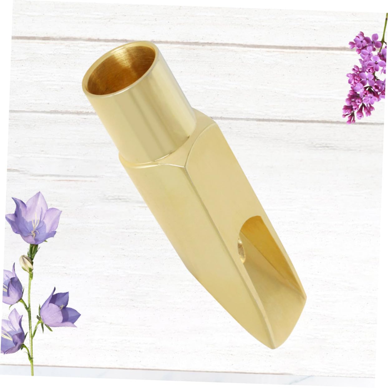 Gatuida Sax Soprano Testa Metallo Oro per Accessori Sax Suono Nitido e Comfort Ottimale