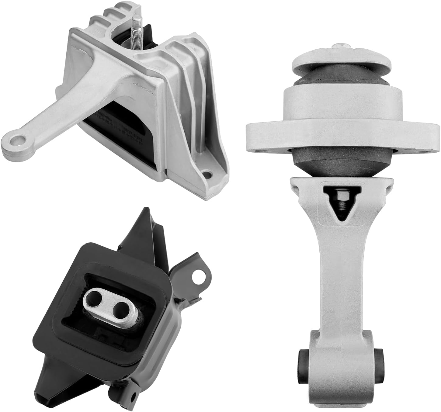 Engine Motor & Transmission Mount Kit 3PCS, Compatible With Hyundai 17-20 Elantra 1.4T1.6T 2.0L, 18-20 Elantra GT 1.6T 2.0L, 17-22 IONIQ 1.6L; Kia 21-22 Seltos 1.6L, Replace OE# A71210, A71100, A71207