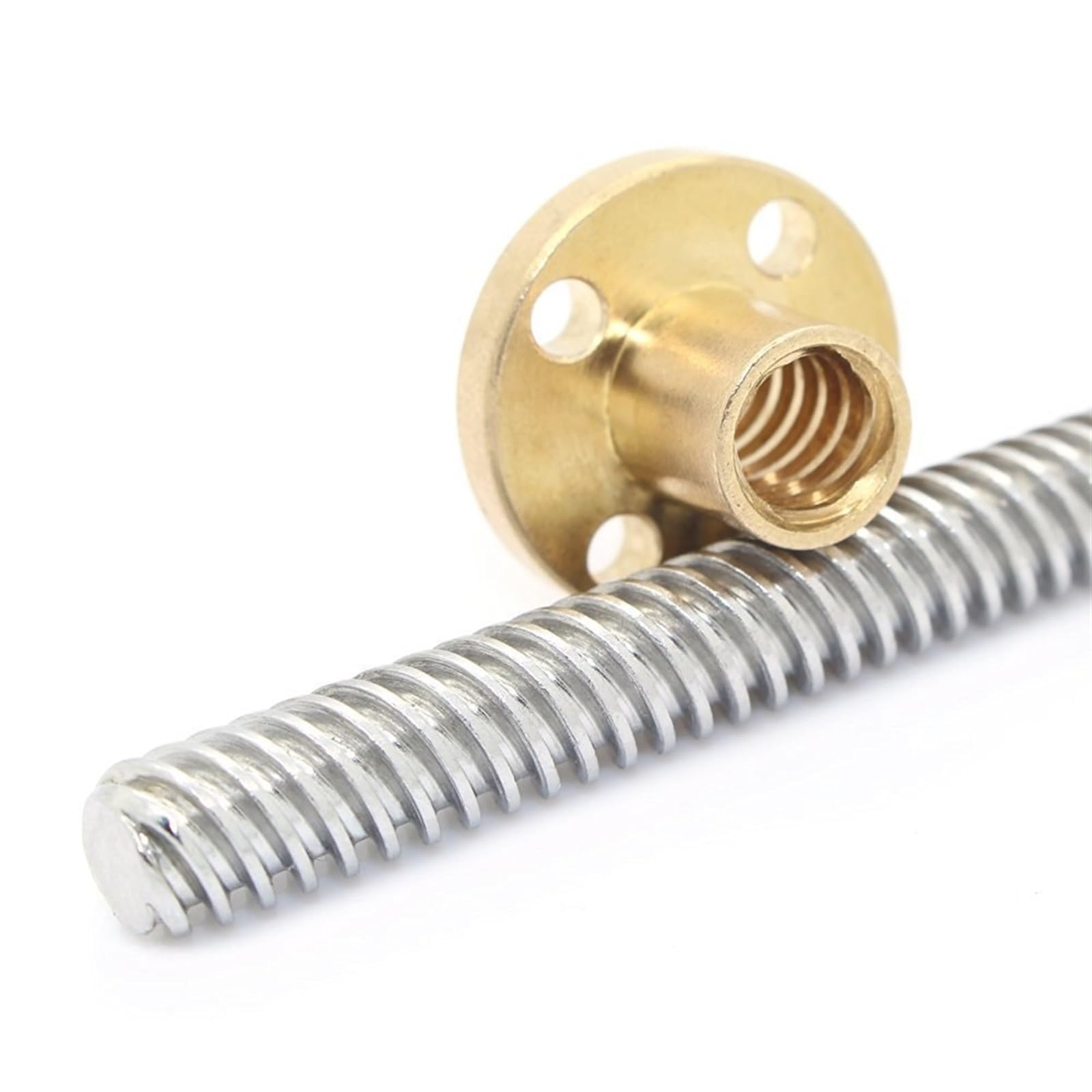 Vis pas à pas Tige de vis à plomb T8 avec écrou en laiton, pas de 2mm, 8mm, 100mm, 200mm, 500mm, 850mm, 100mm, 1200mm, vis trapézoïdales, pièce d'imprimante 3D Bloc exploité(1200MM)