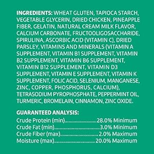 Amazon Brand – Wonder Bound Dog Dental Treats for Large Dogs (Over 50 lbs), Fresh Mint Flavor, Made with Real Chicken, Nubbed Texture for Plaque & Tartar Control, Freshens Breath While Chewing 9 Count