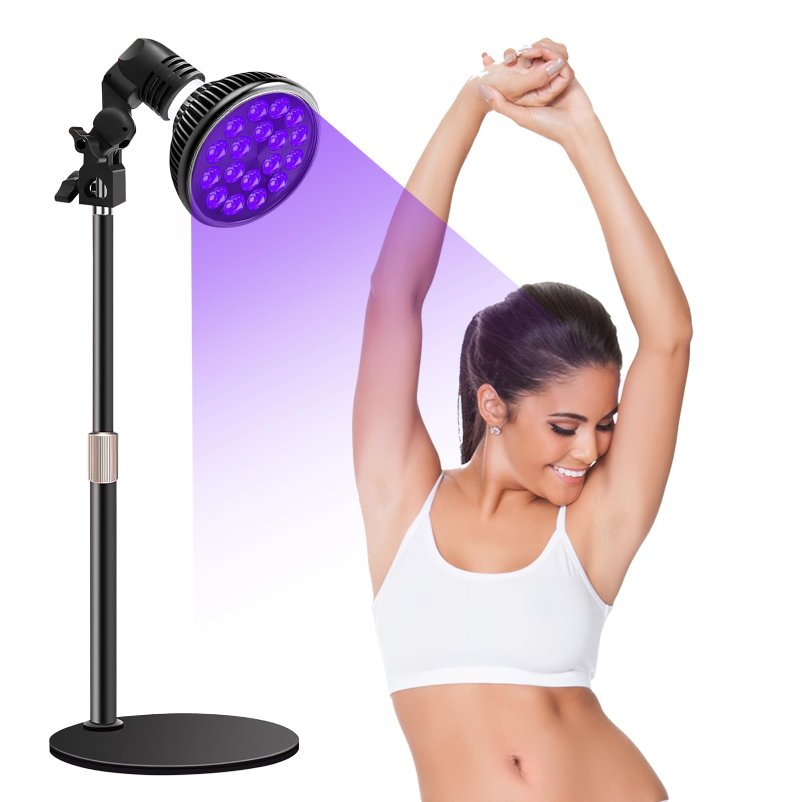 가정용 페이스 태닝 솔라리움 54W 태양열 태닝 라이트 (얼굴 및 몸용) 가정용 조절식 솔라리움 및 태닝 기기  스탠드(검정색)-Freehip.co.kr