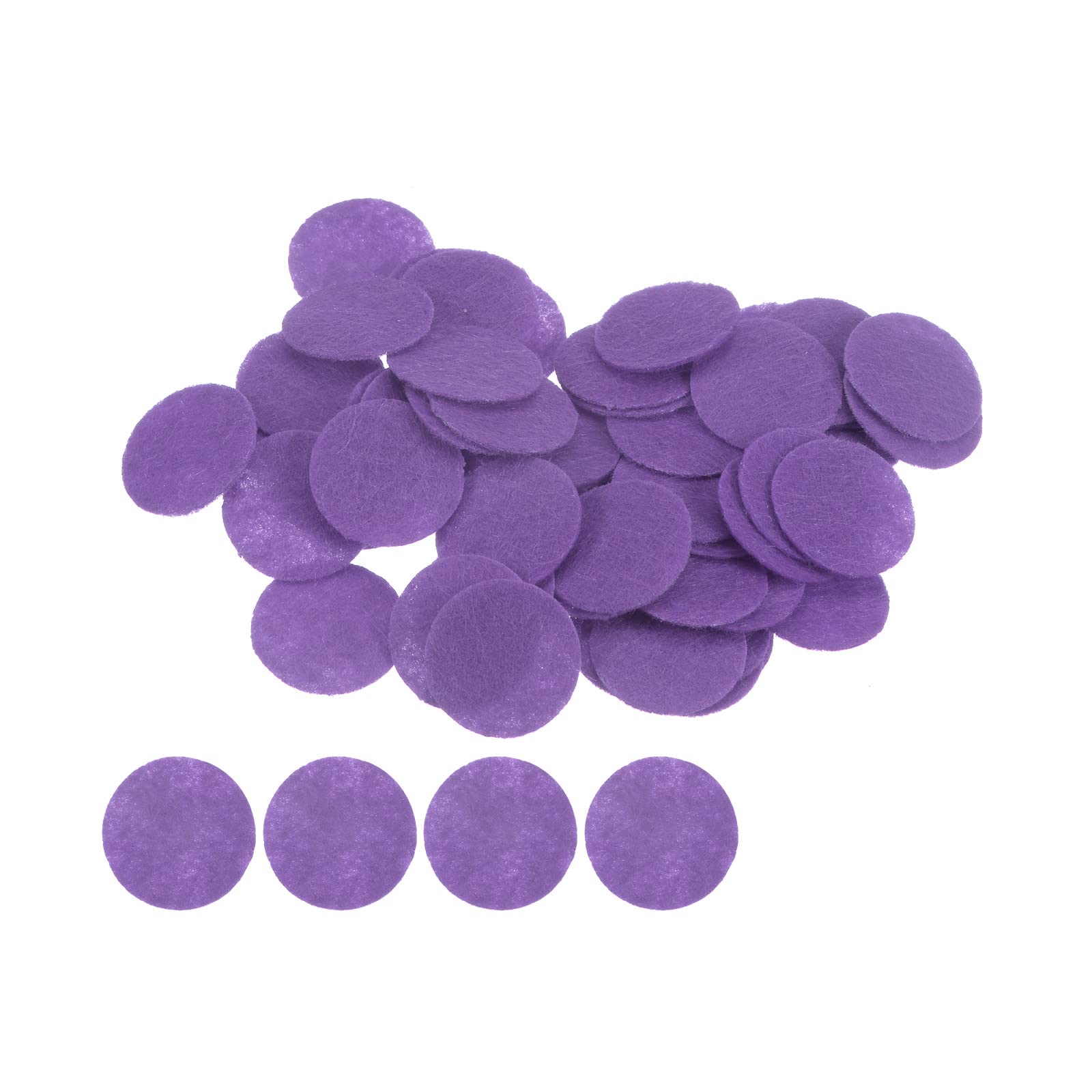 Sourcing Map 100pcs Round Felt Circles, 20mm 3/4" Pre Cut Craft Pads Non-Woven Mini Fabric Circles for DIY Sewing Handcraft Cut Projects, Purple