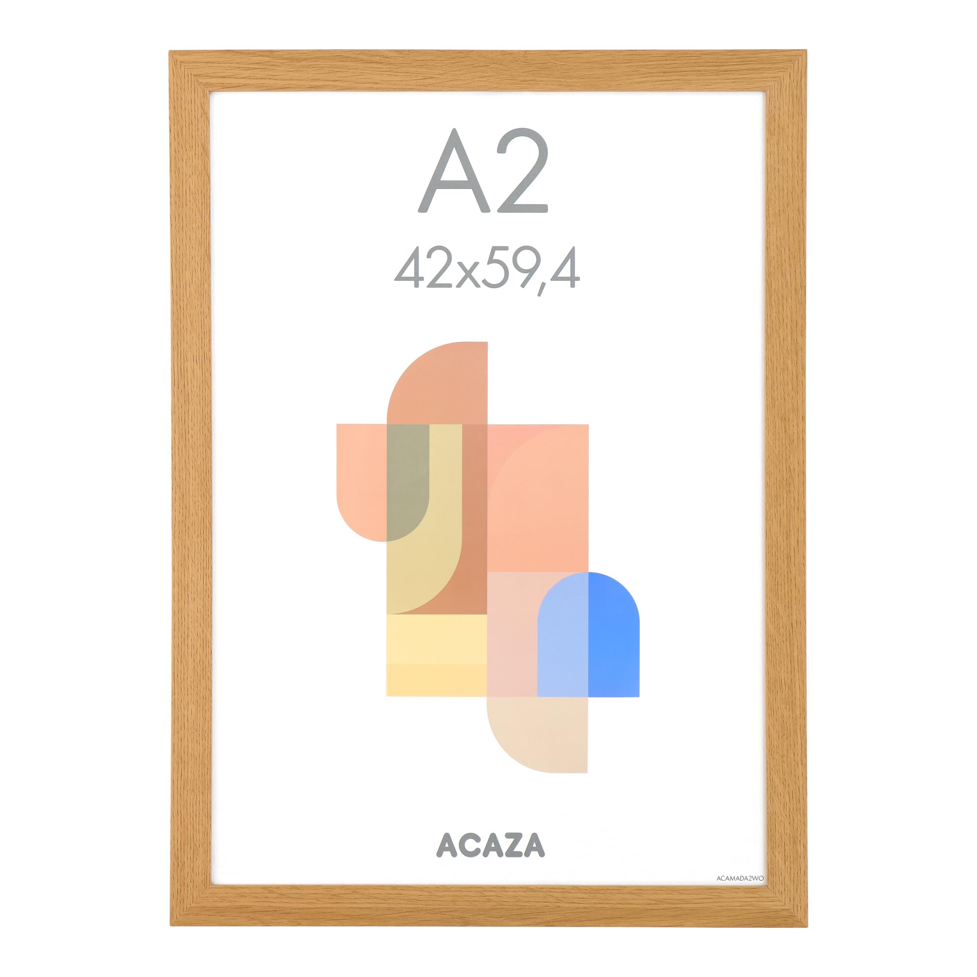 ACAZA 5-er Set Bilderrahmen 15x20 cm - Schwarz Holz - Fotorahmen für mehrere Fotos - Inkl. Acrylglas Schutz