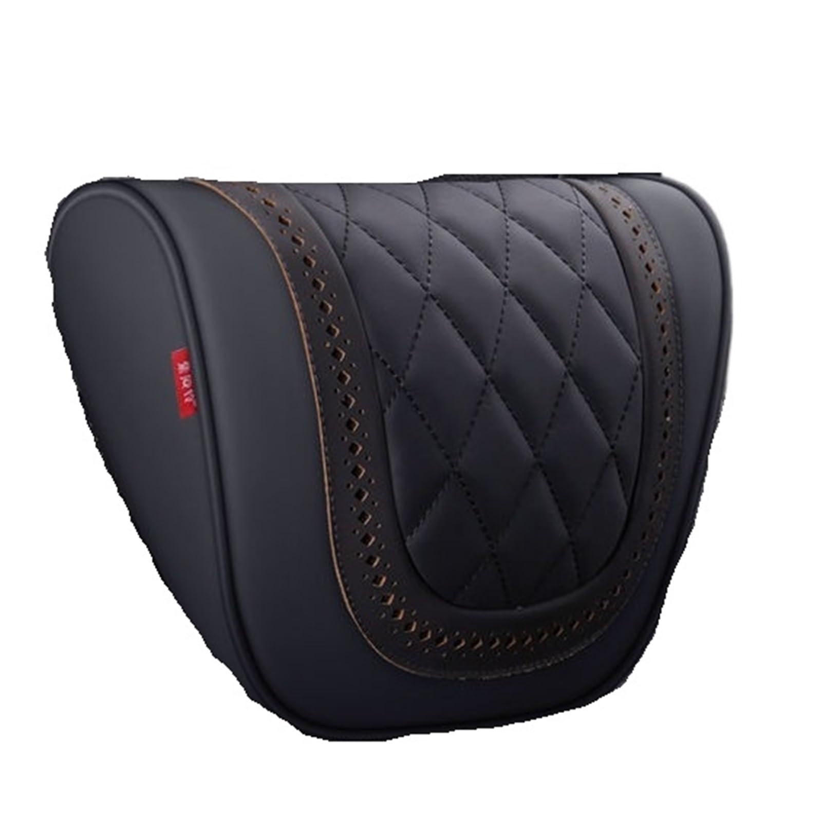 Headrest For Car Seat Soporte para asiento coche, reposacabezas, almohada para el cuello, cojín protección frontal, Interior cuero suave Anti-Fatigue Lumbar Cushion(Black-1pcs)