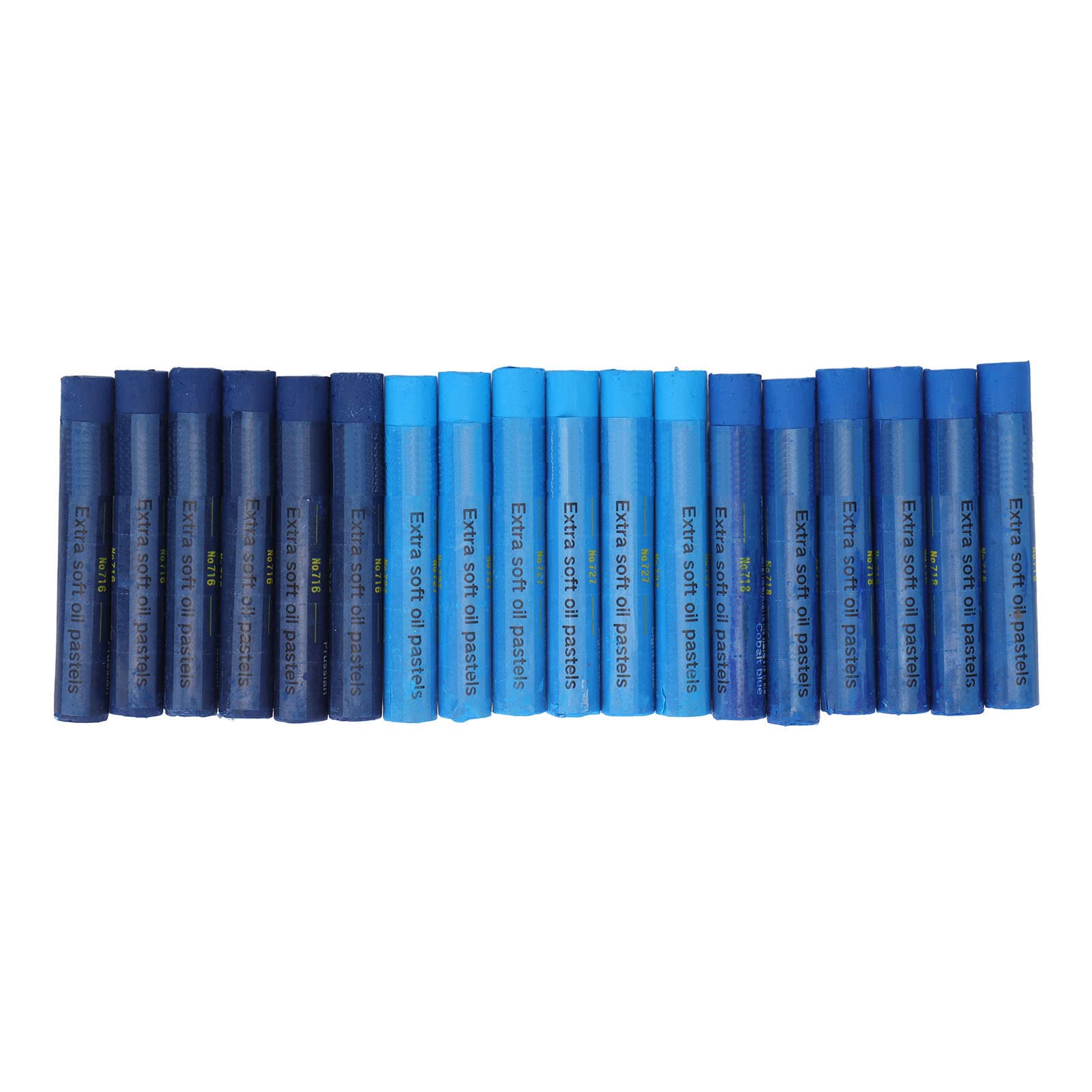 Set di 18 pastelli ad olio, morbidi colori blu, pastelli professionali per disegno artistico, pastelli per bambini, attività al chiuso, set di pastelli a olio per artisti, bambini, studenti,