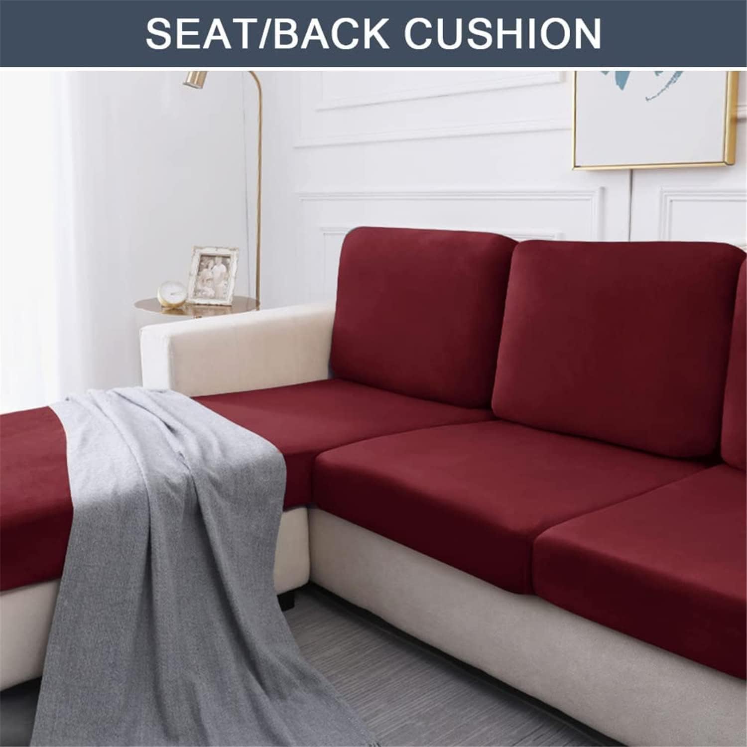 Fundas De Cojín De Asiento De Sofá De Terciopelo Elástico, Fundas